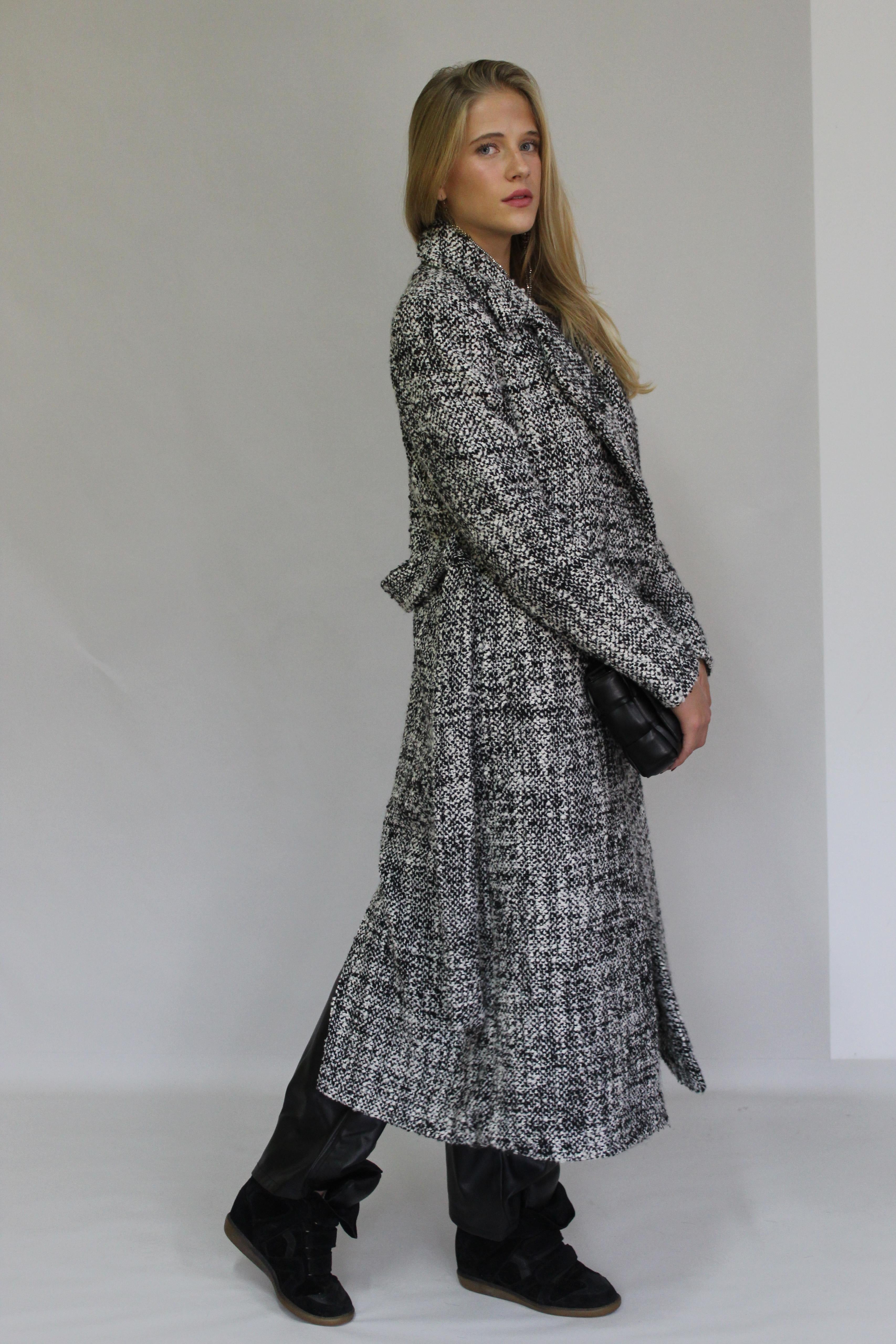 Long Basic Coat with Belt 202-9080