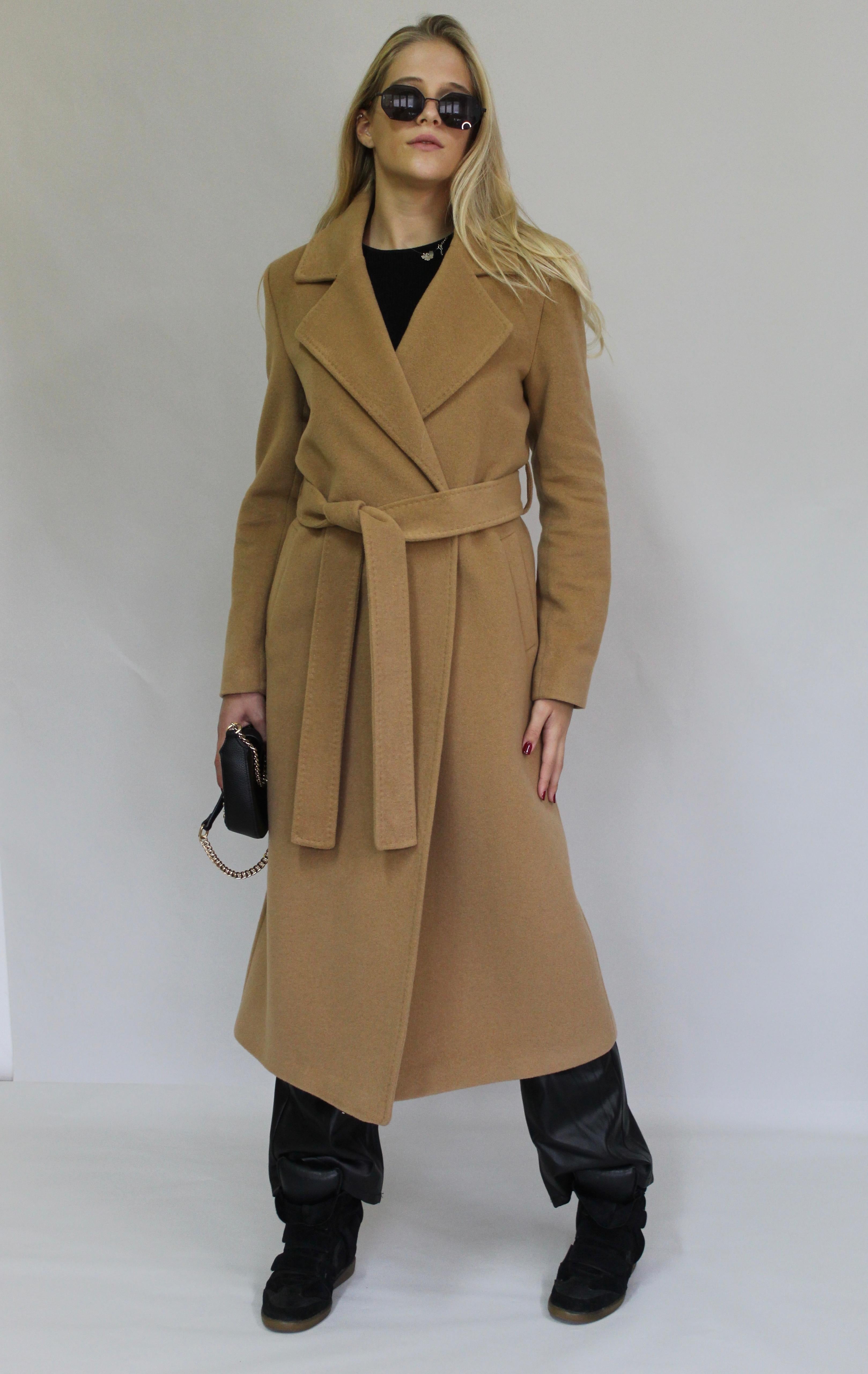 Long Basic Coat with Belt 202-9080