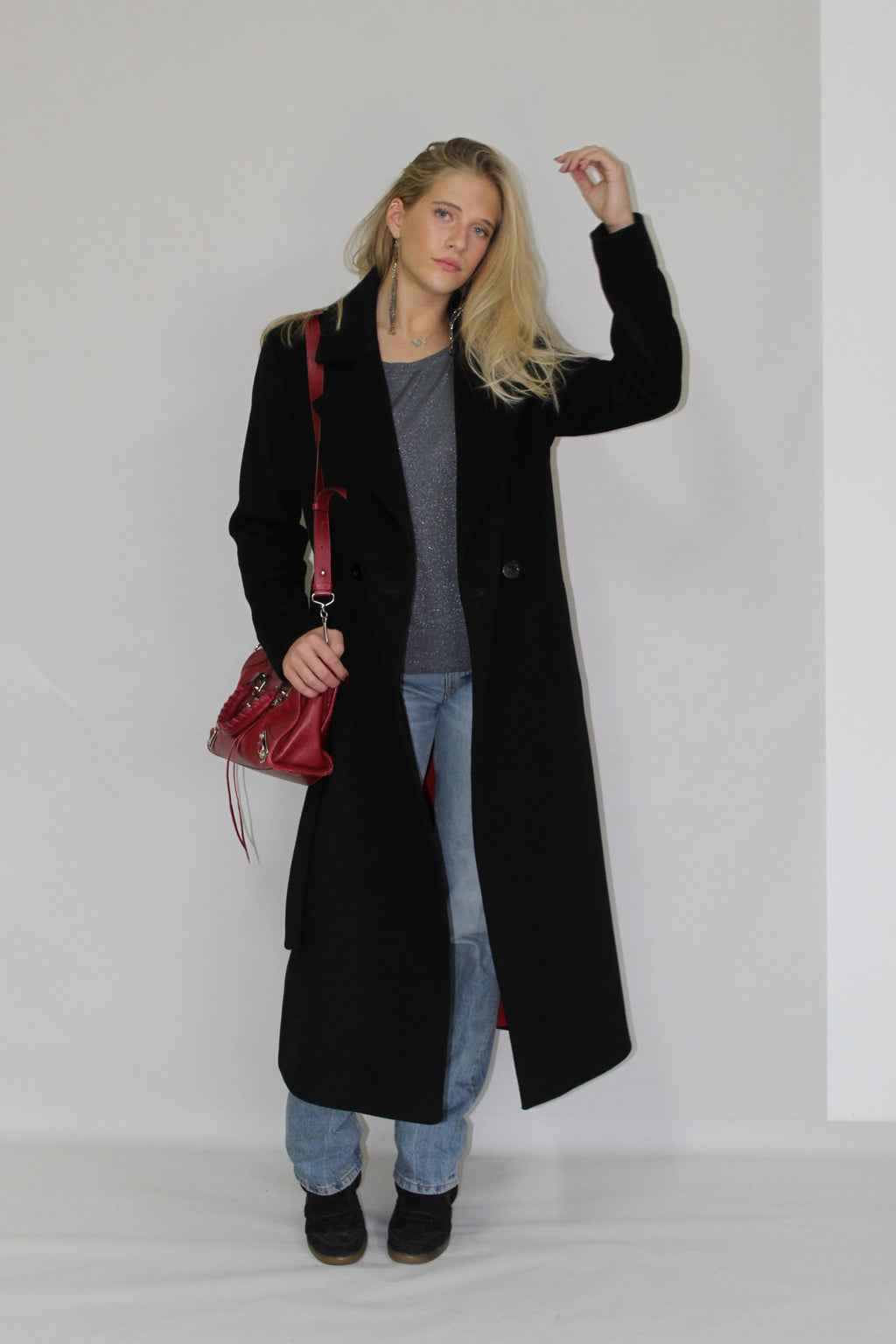 Long Basic Coat with Belt 202-9080