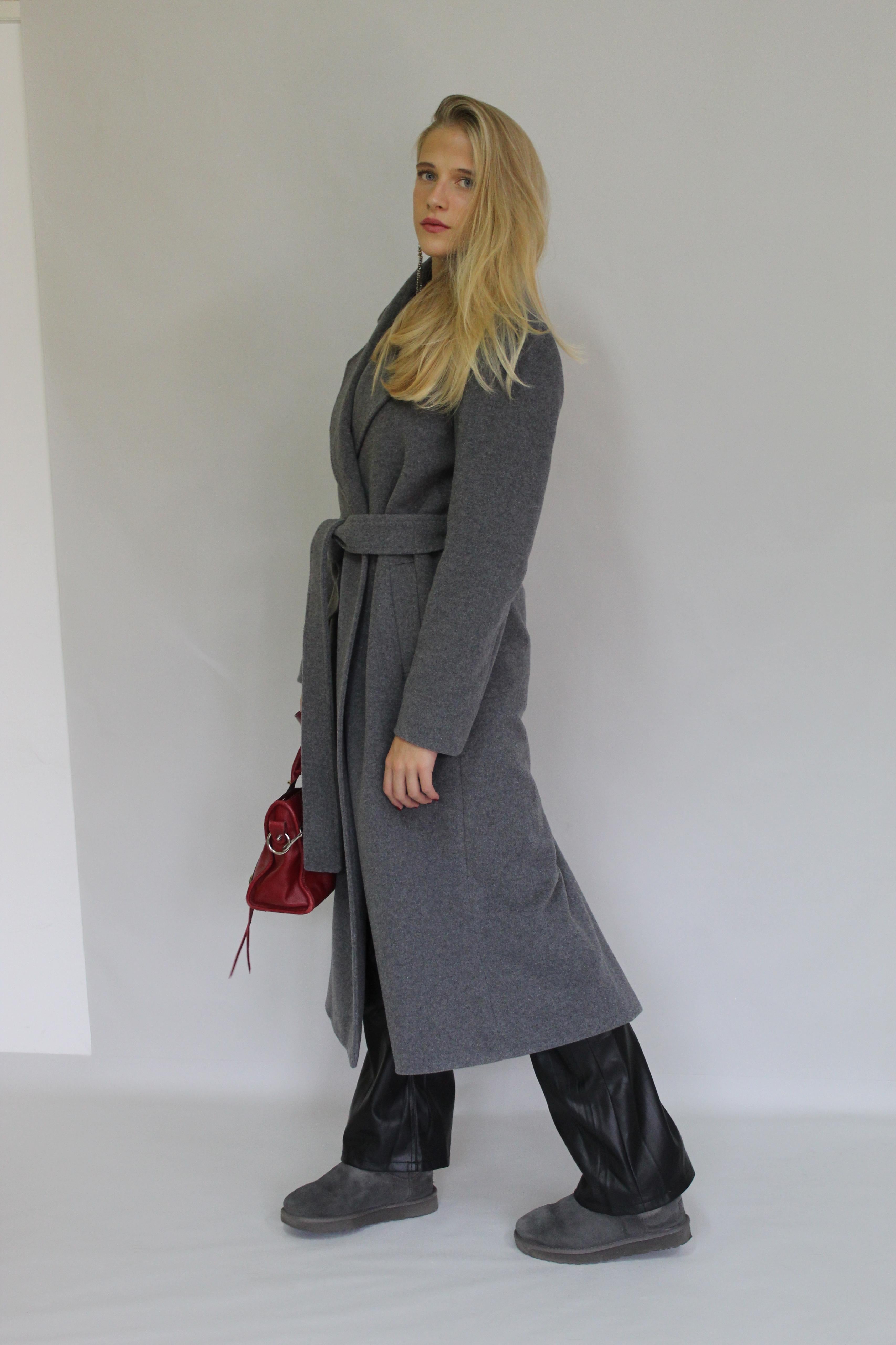 Long Basic Coat with Belt 202-9080