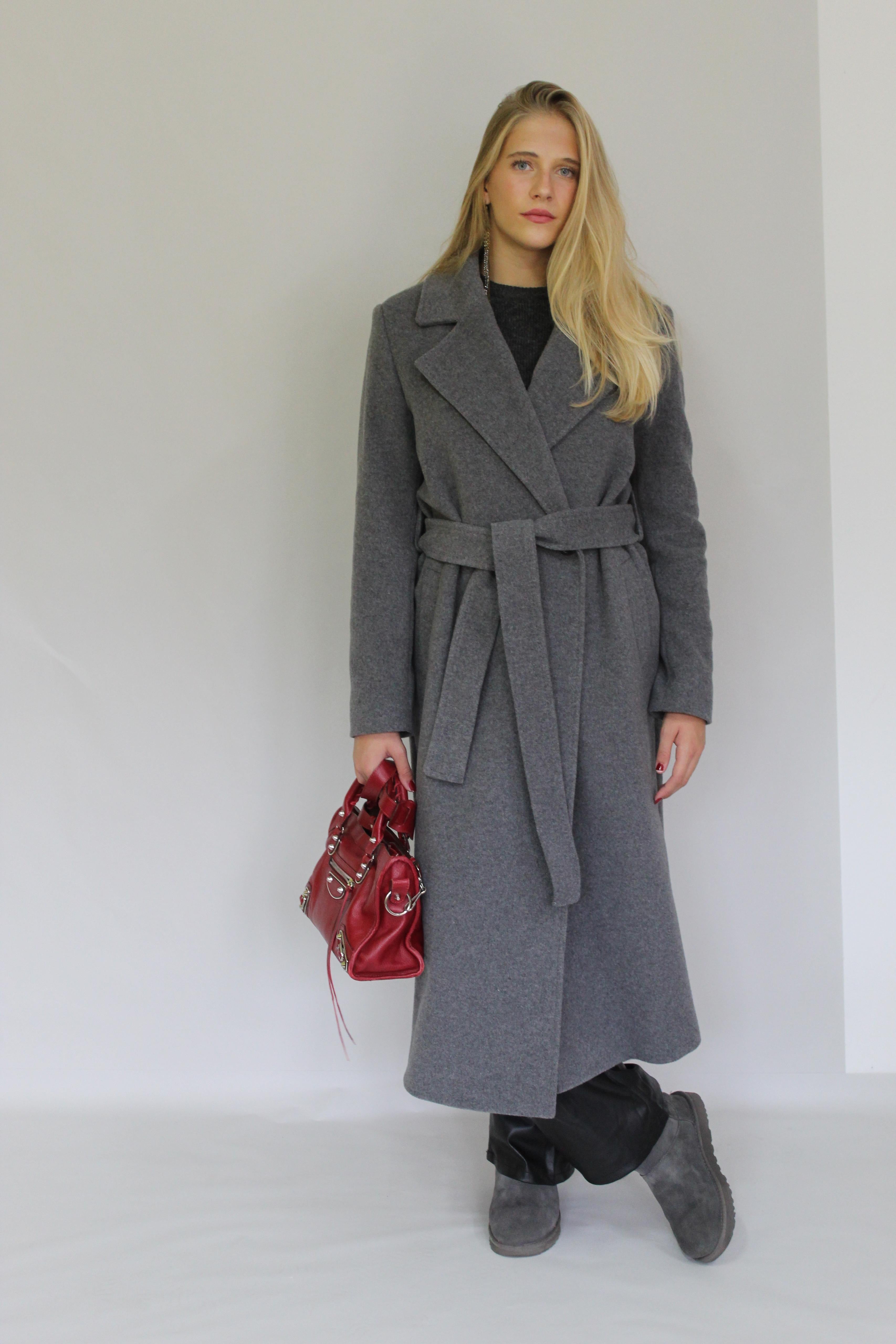 Long Basic Coat with Belt 202-9080