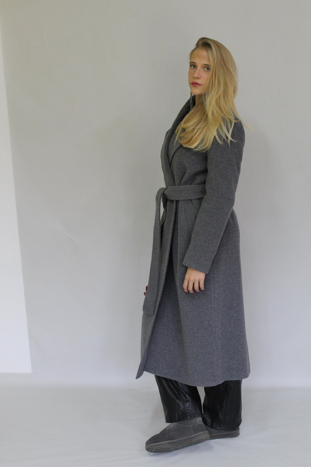 Long Basic Coat with Belt 202-9080