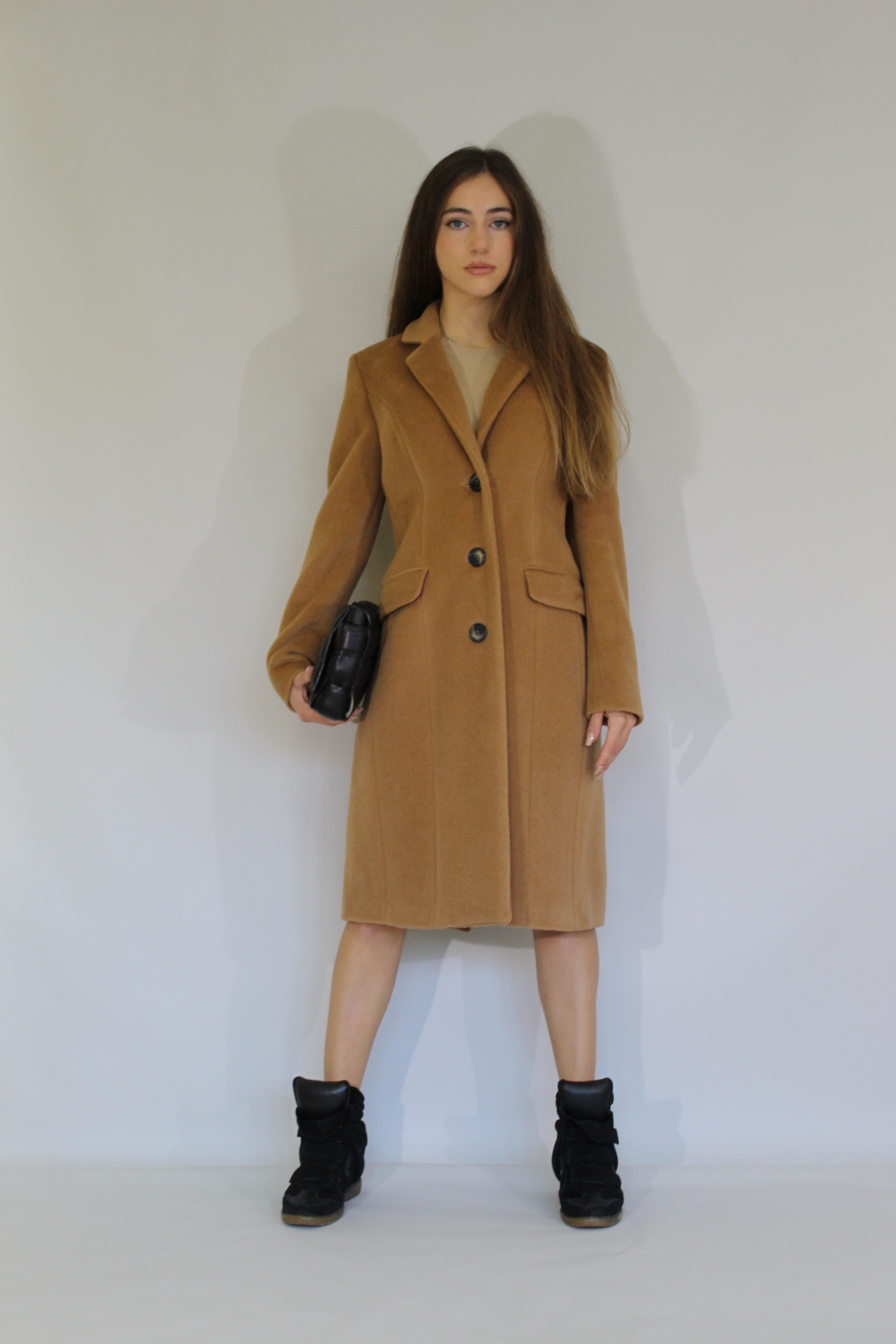 Three-Button Wool Coat