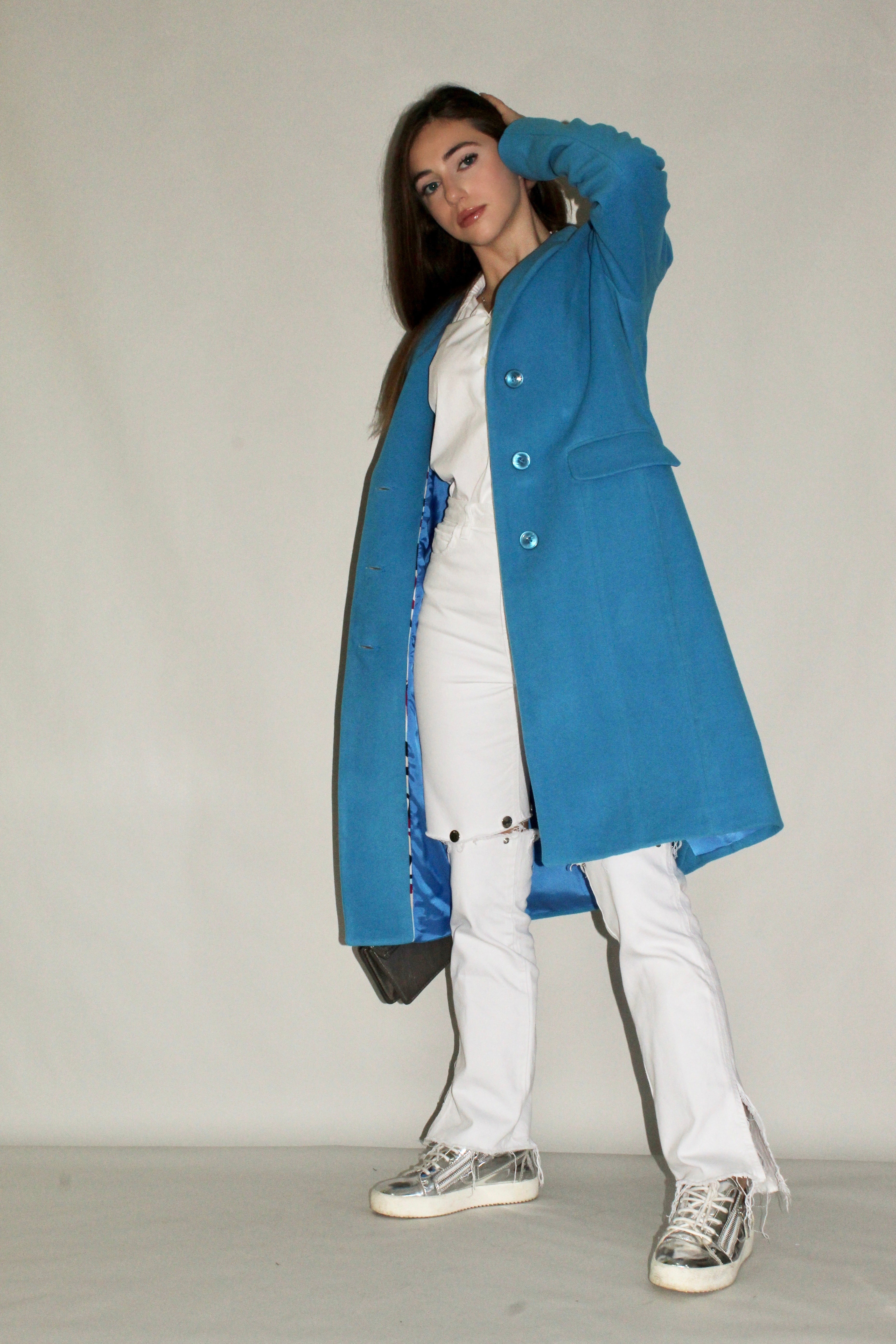 Three-Button Wool Coat