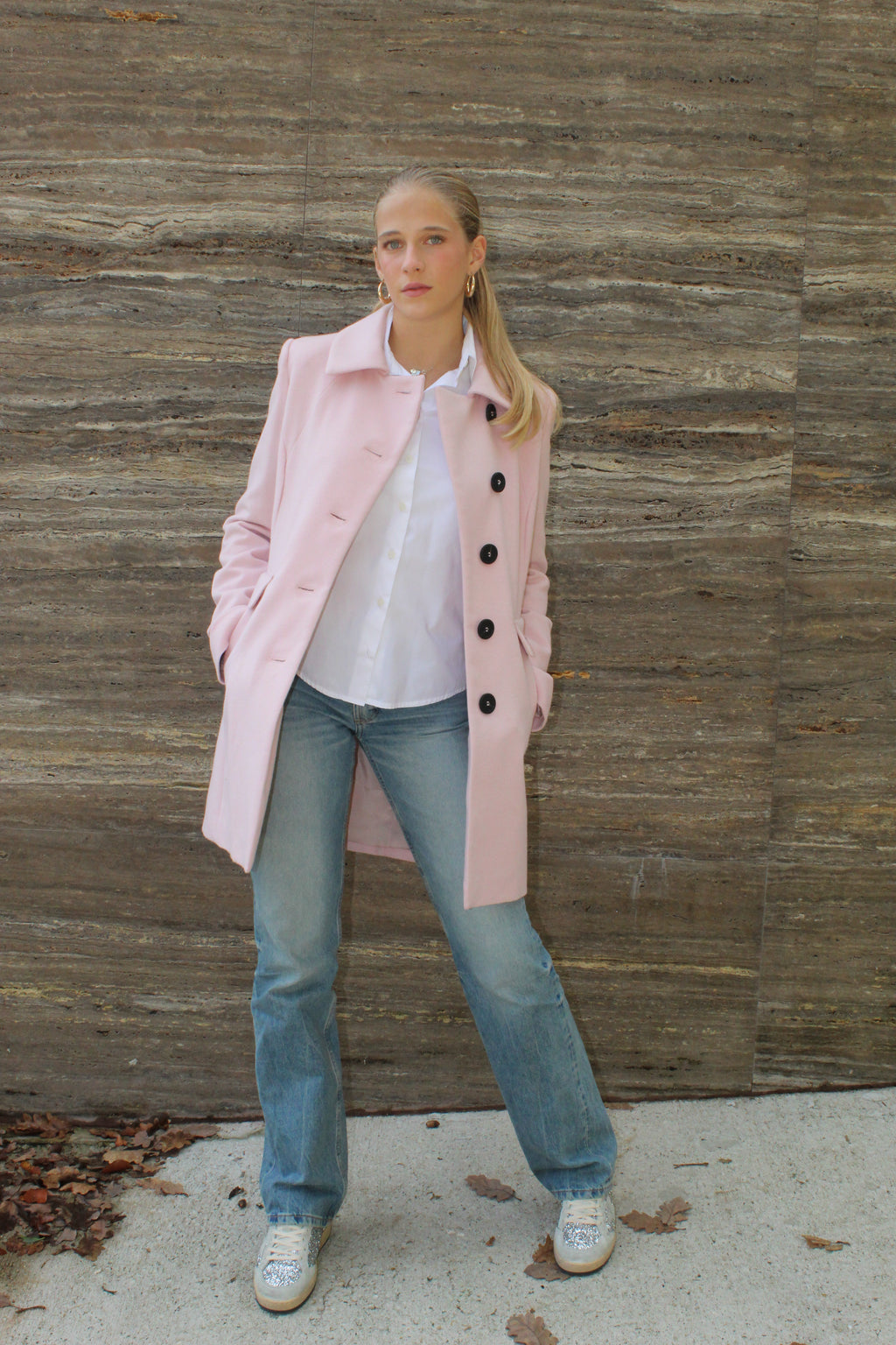 Mid Length Button-up Coat