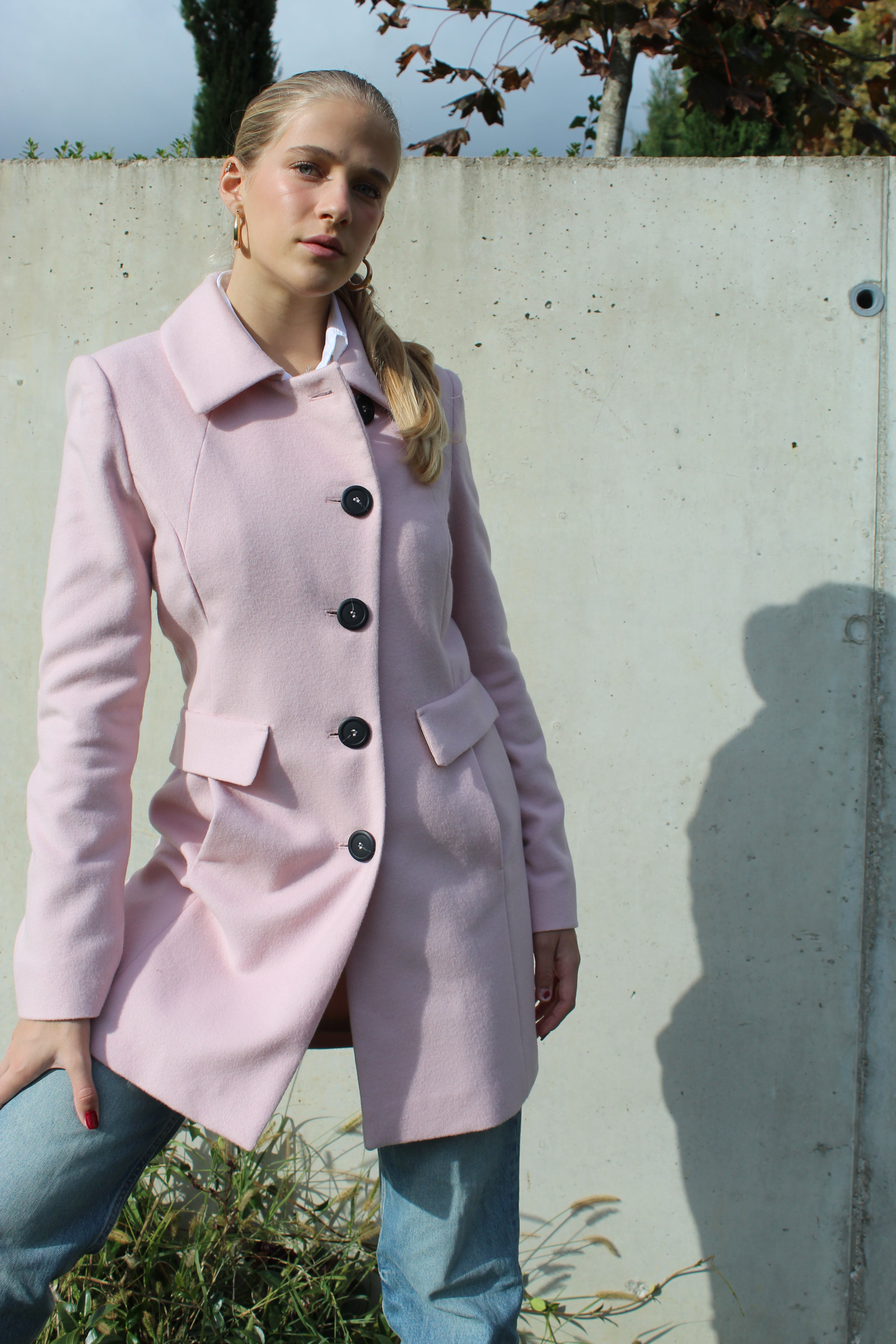Mid Length Button-up Coat