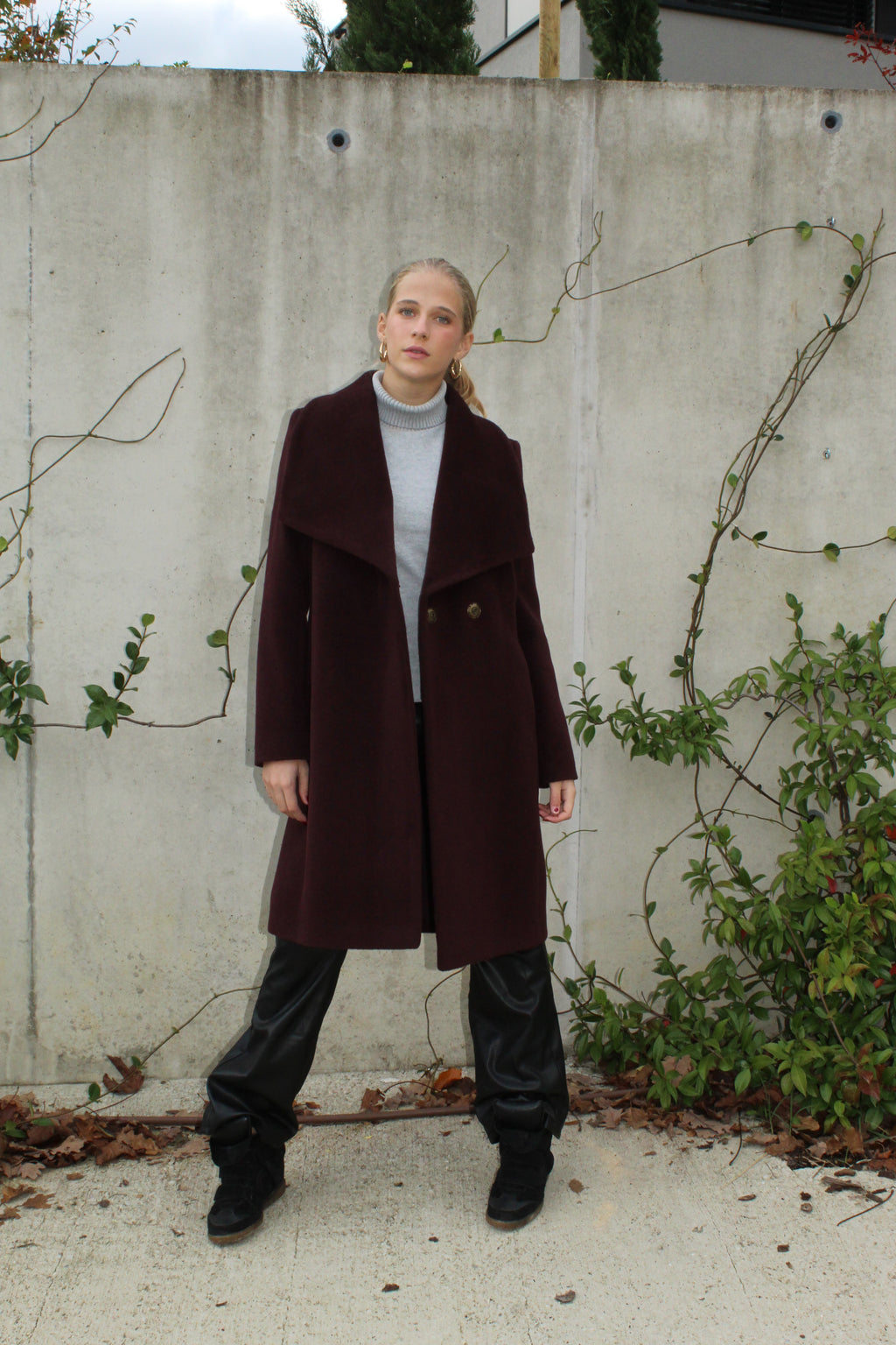 Mid Length Overlap Coat