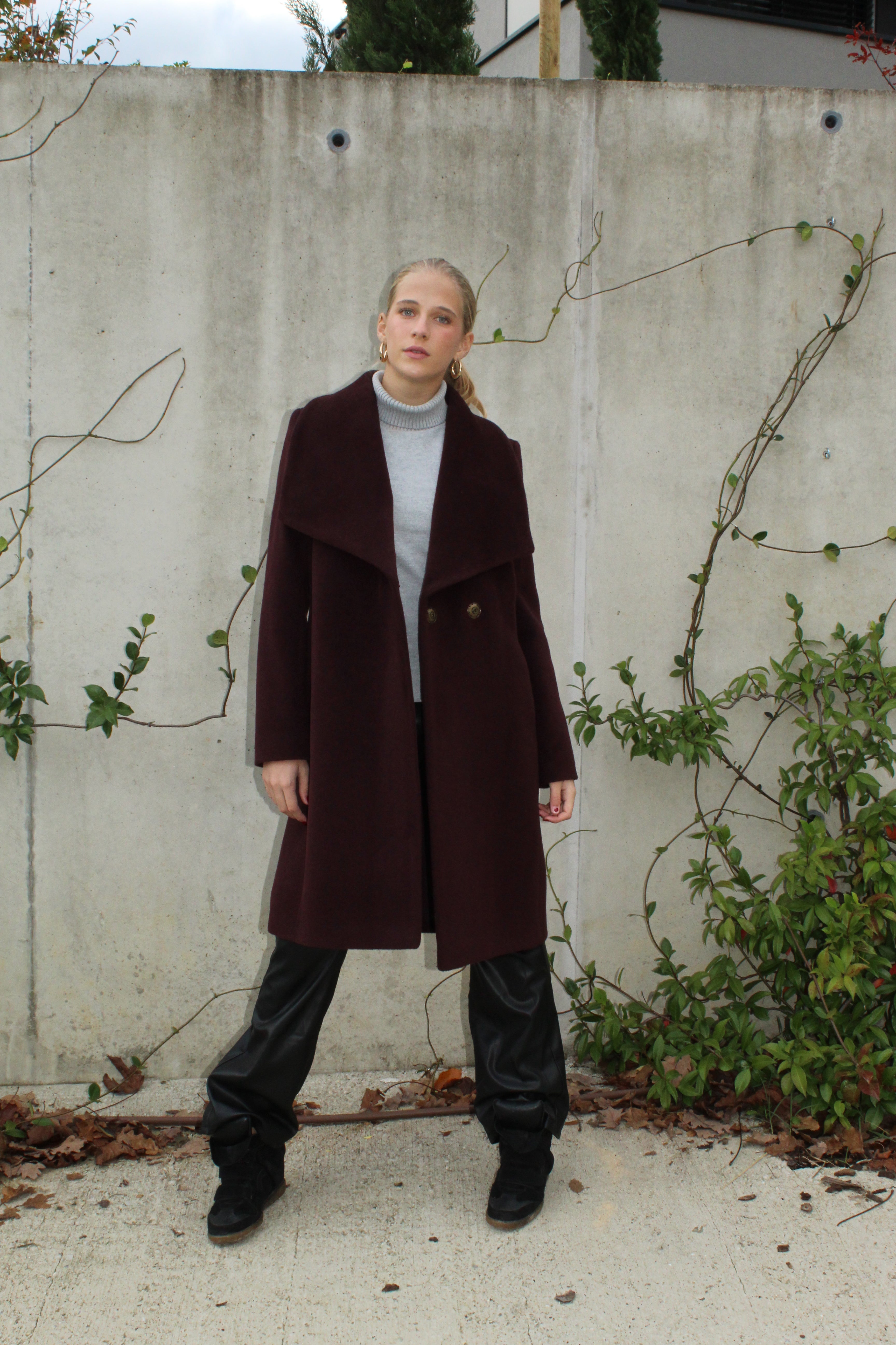 Mid Length Overlap Coat