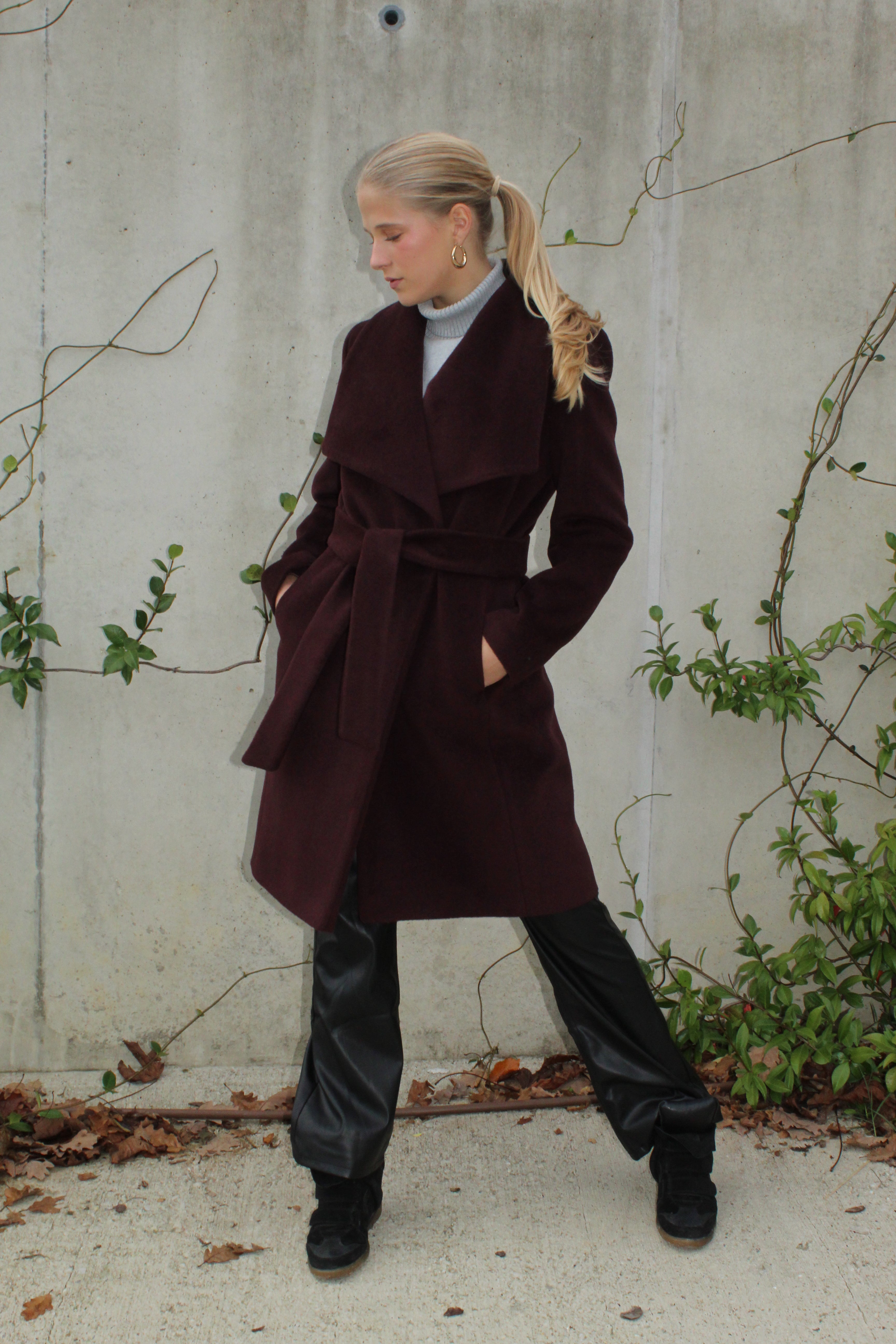 Mid Length Overlap Coat