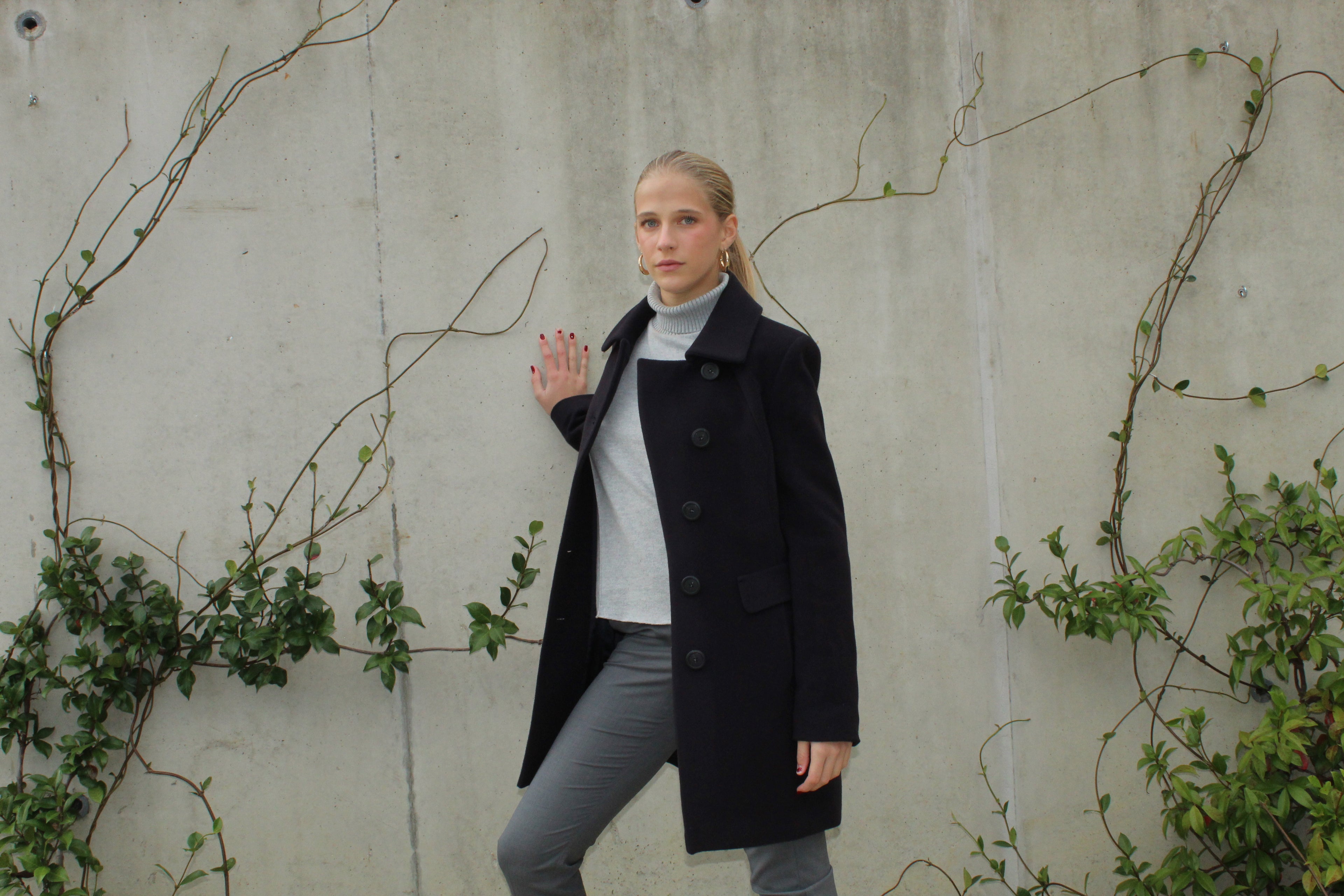 Mid Length Button-up Coat