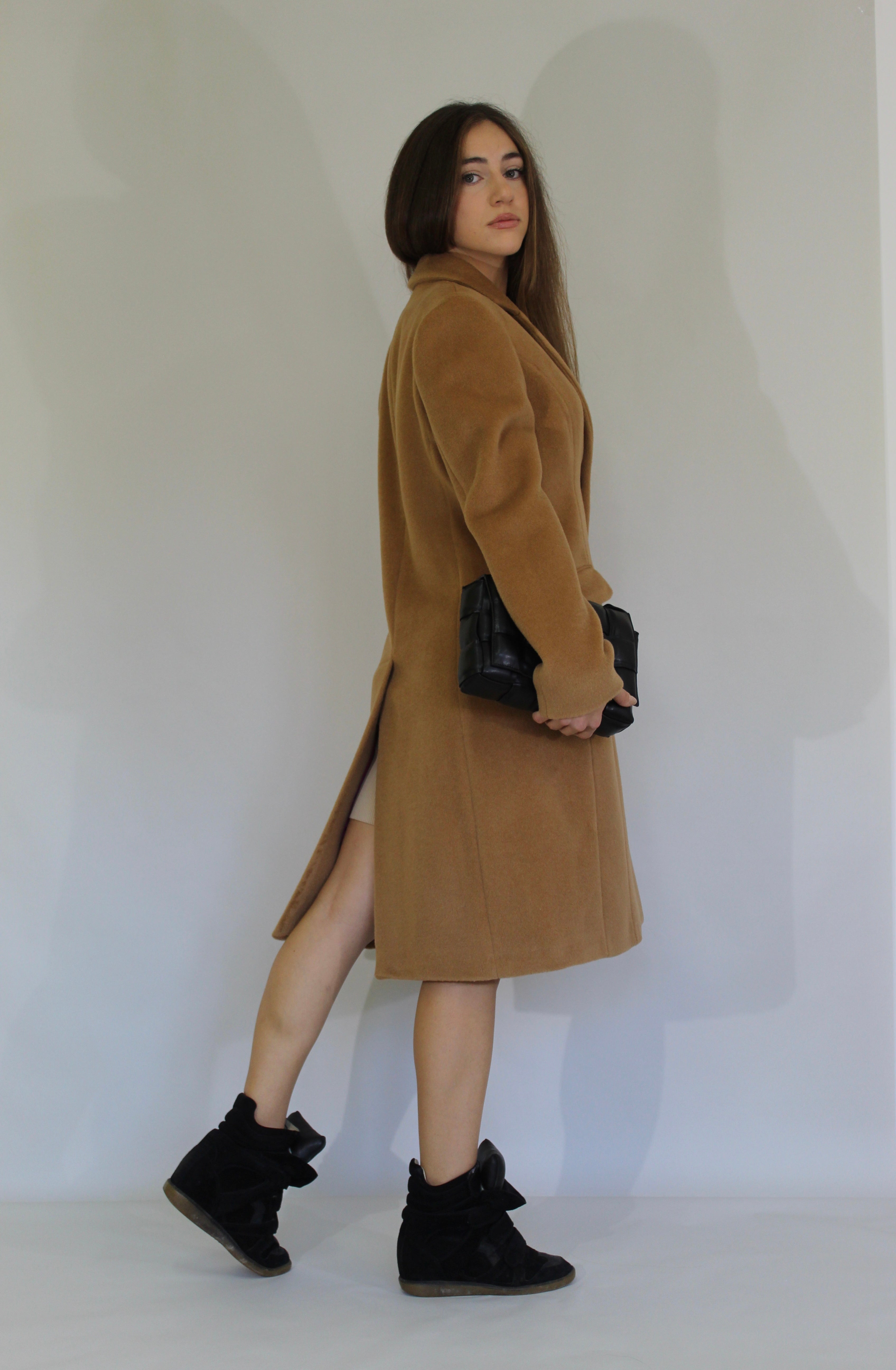 Three-Button Wool Coat