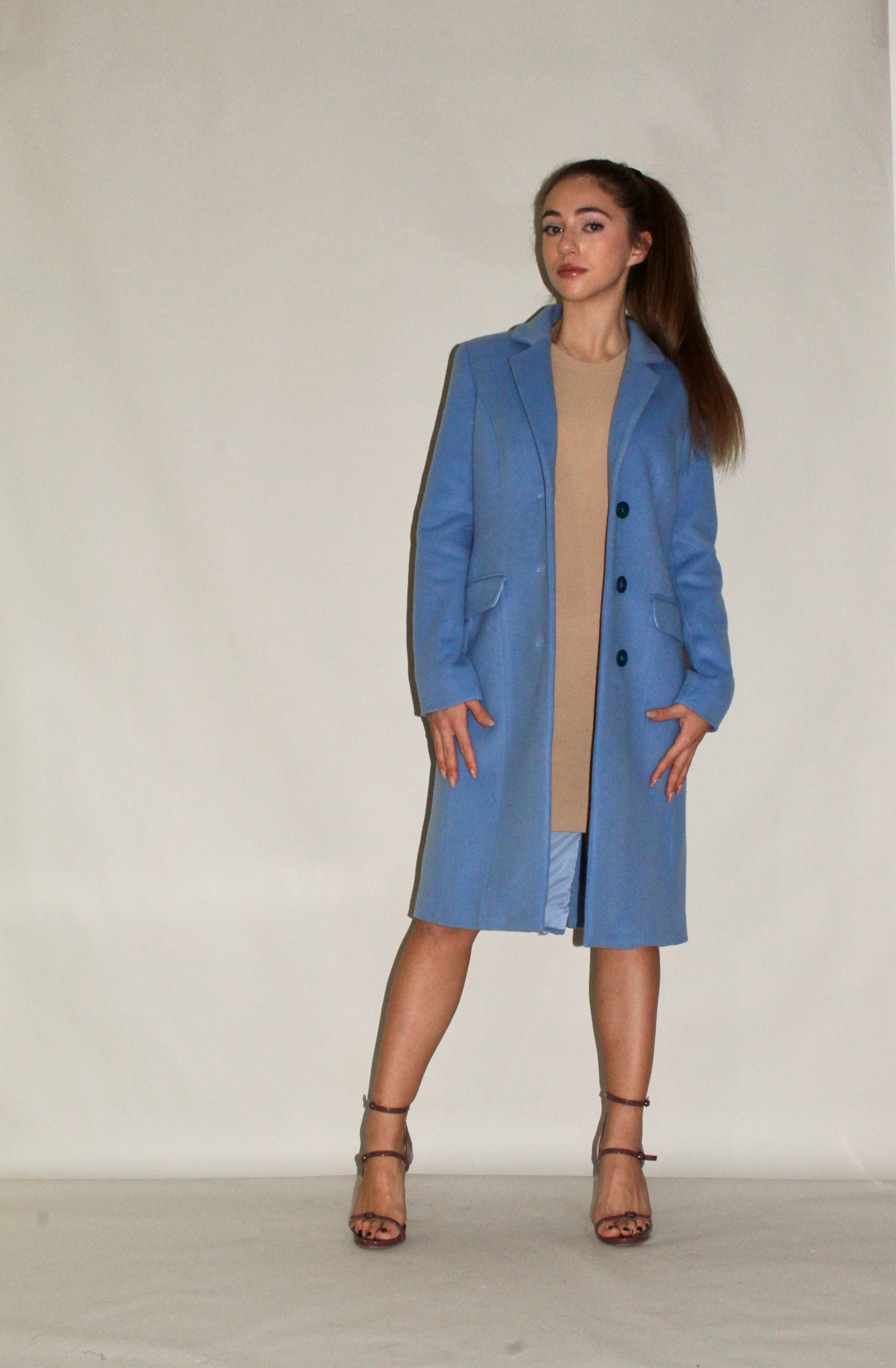 Three-Button Wool Coat