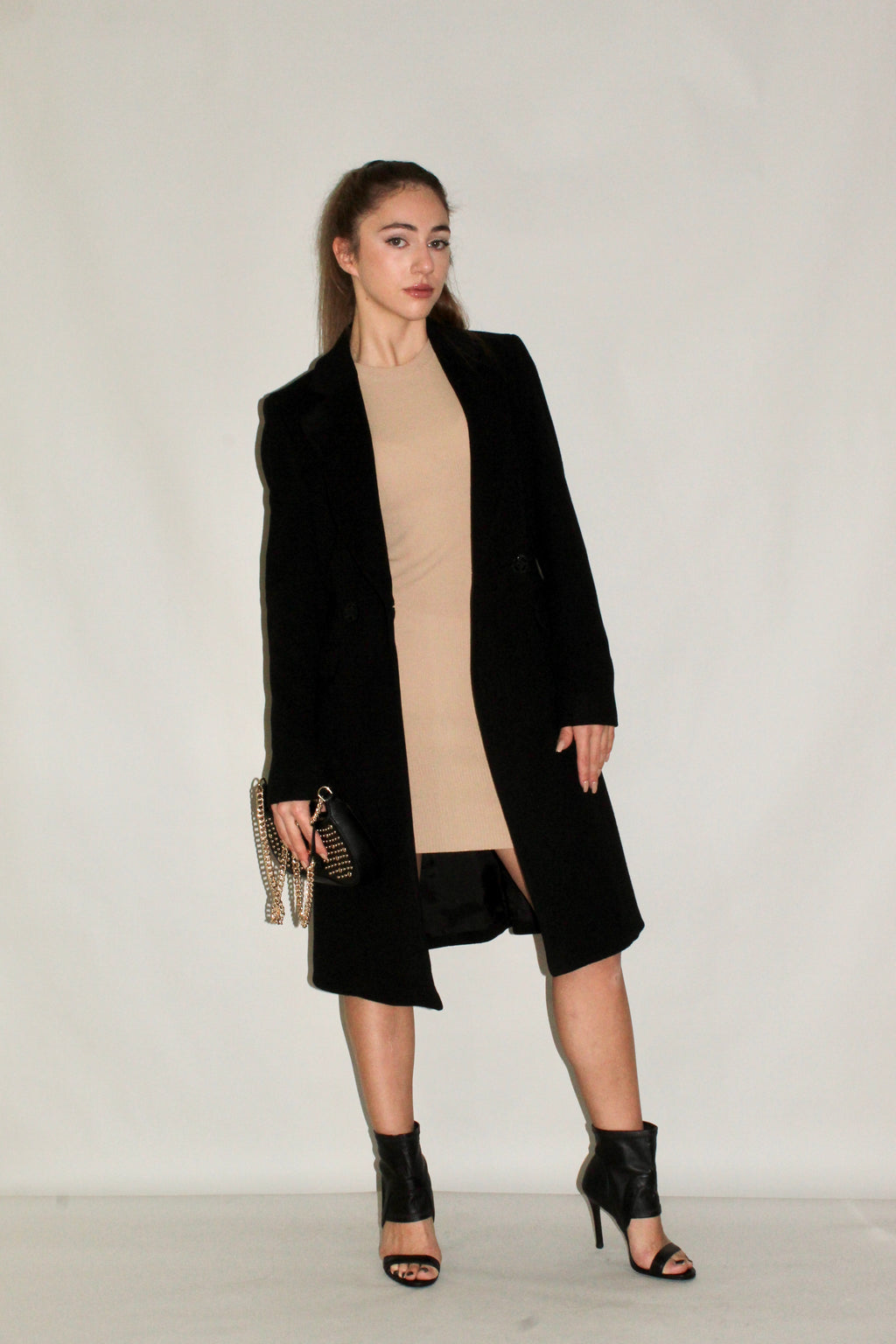 Double-Button Wool Coat