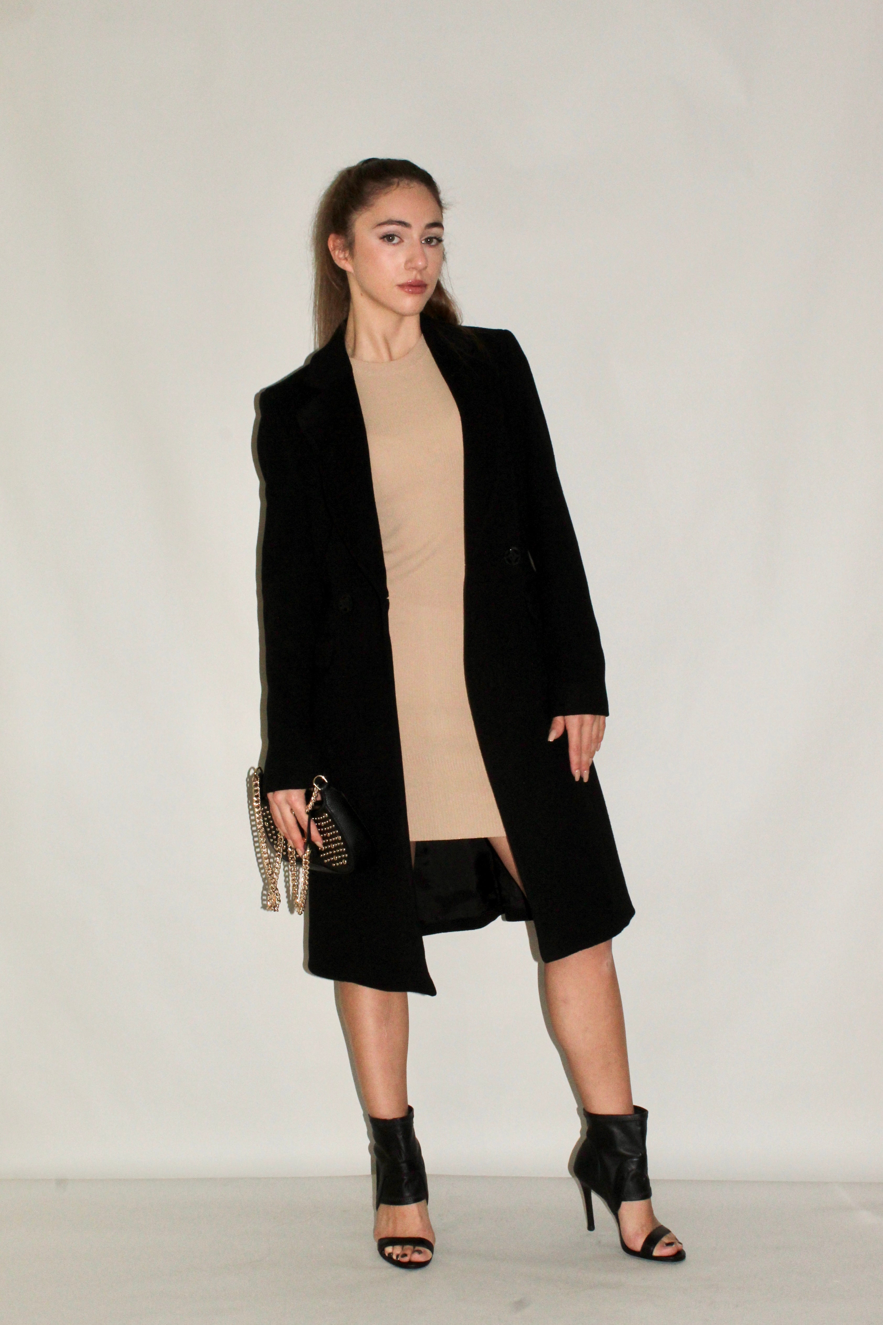 Double-Button Wool Coat