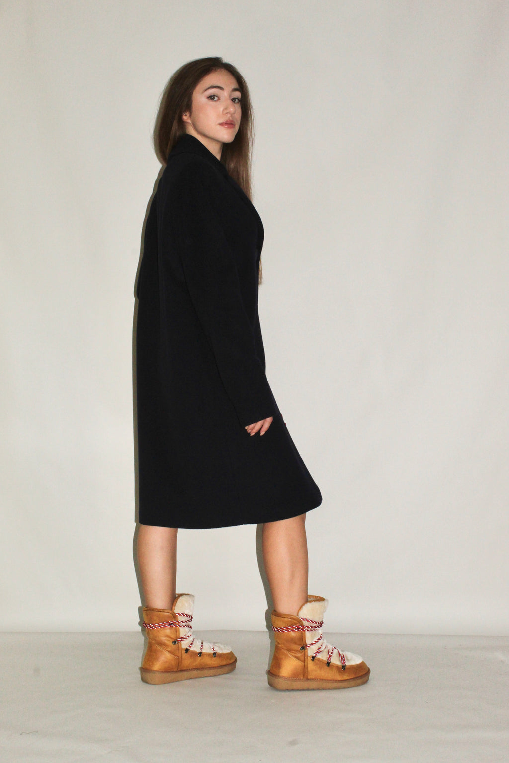 Three-Button Wool Coat