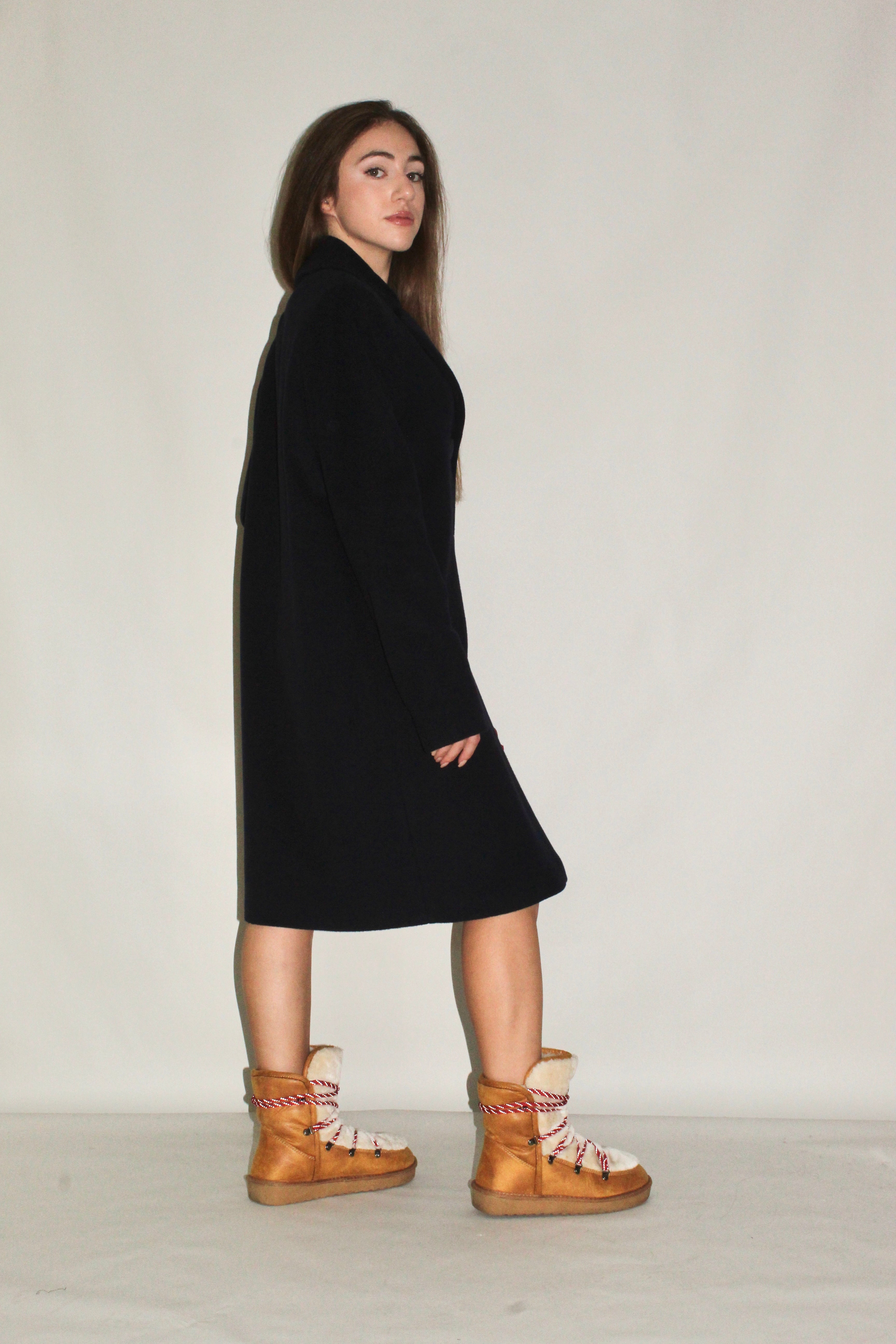 Three-Button Wool Coat