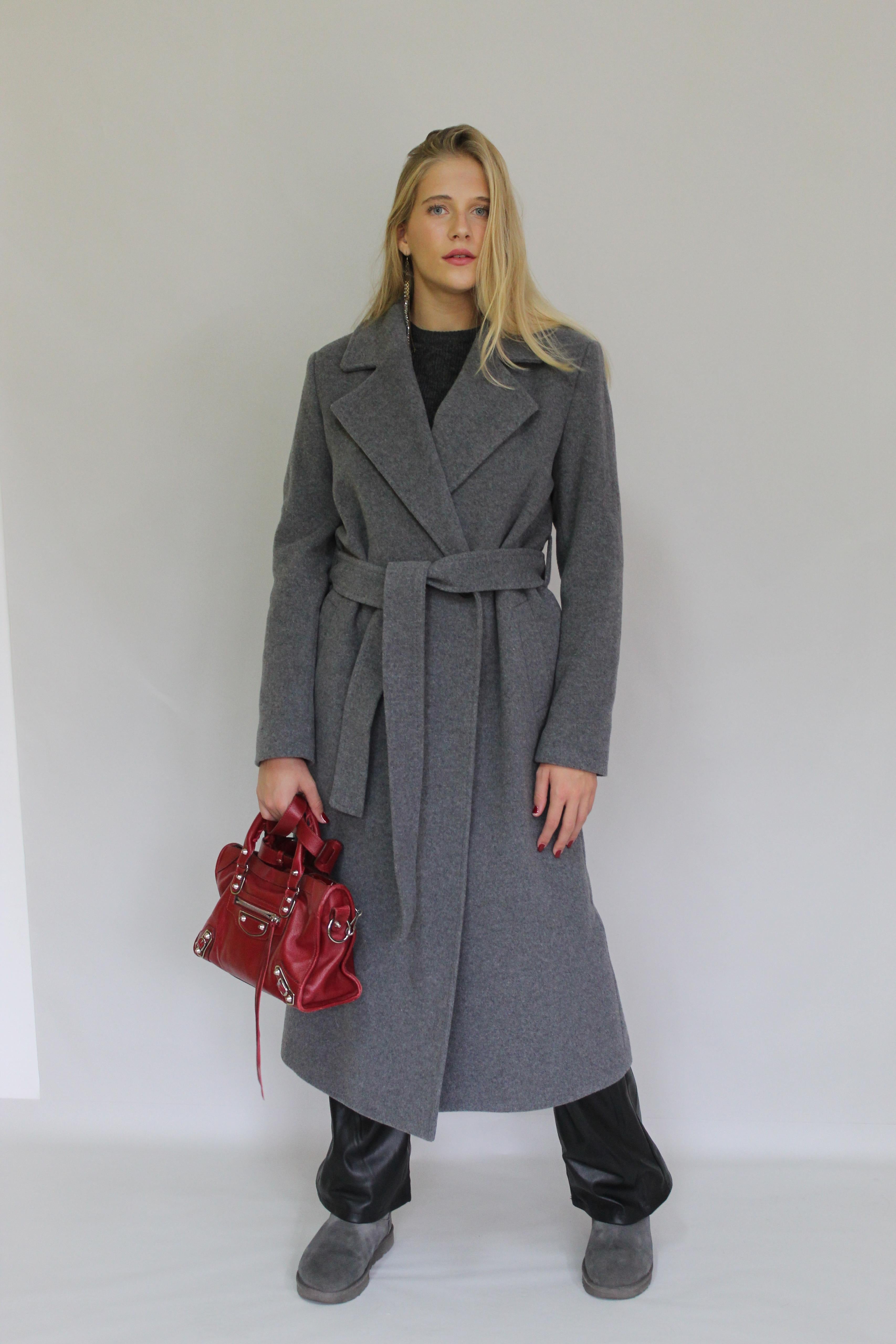 Long Basic Coat with Belt 202-9080