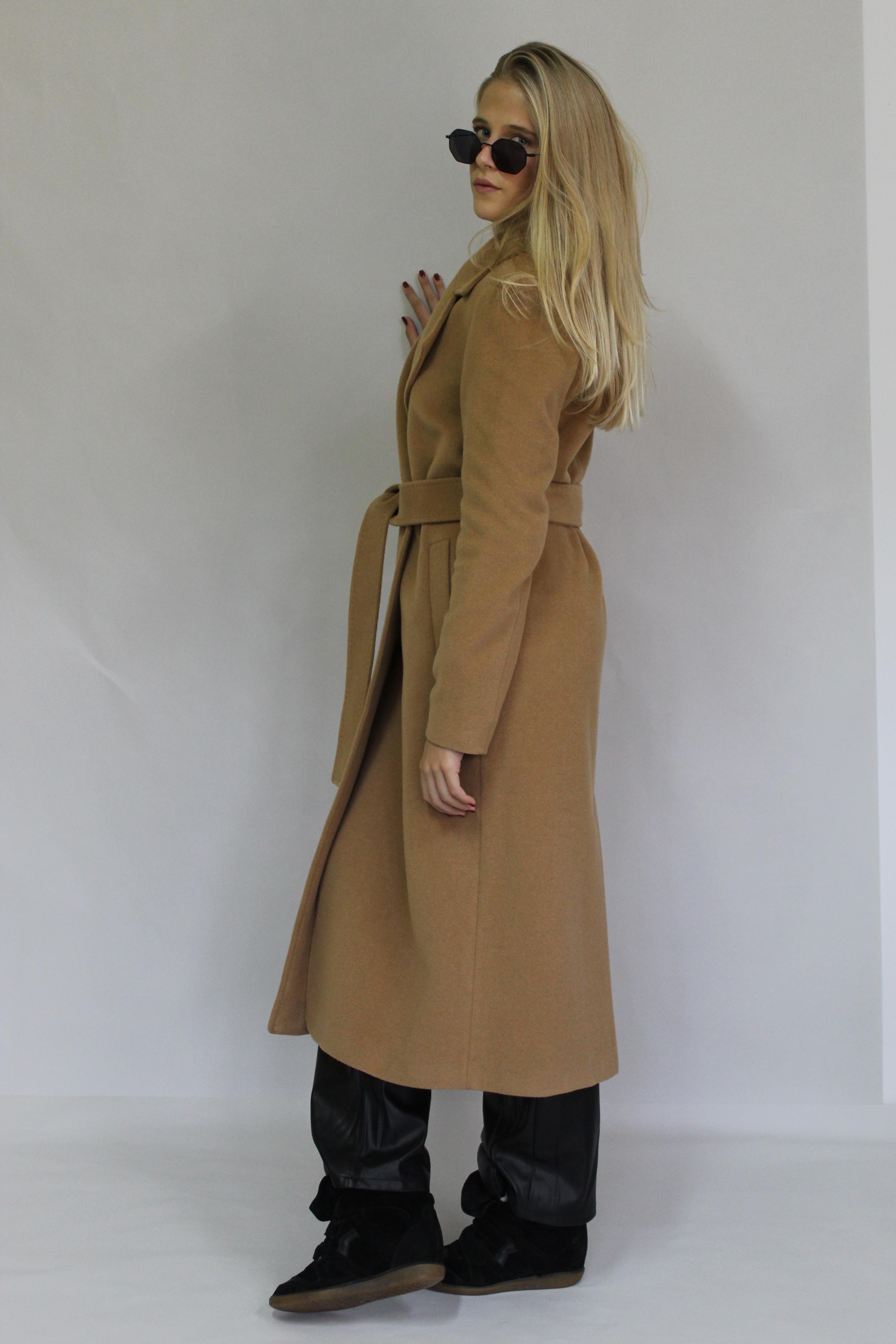 Long Basic Coat with Belt 202-9080